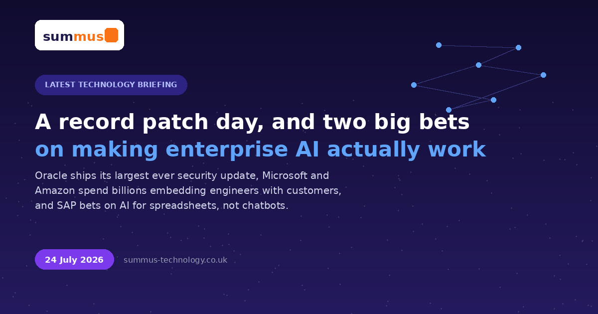 AI and cloud briefing: two big bets on making AI actually work, and a record patch day