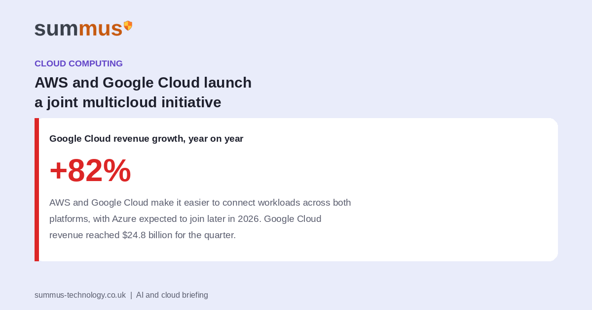 AWS and Google Cloud have launched a joint multicloud initiative as Google Cloud revenue grows 82% year on year